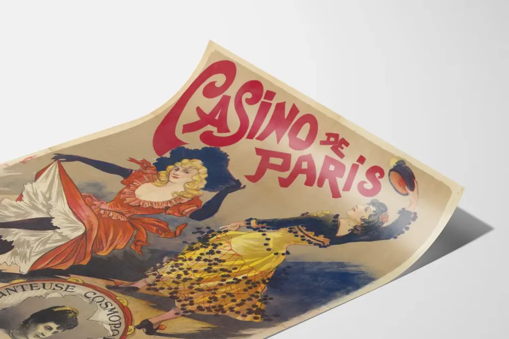 Plakat vintage Casino de Paris z Edmée Lescot