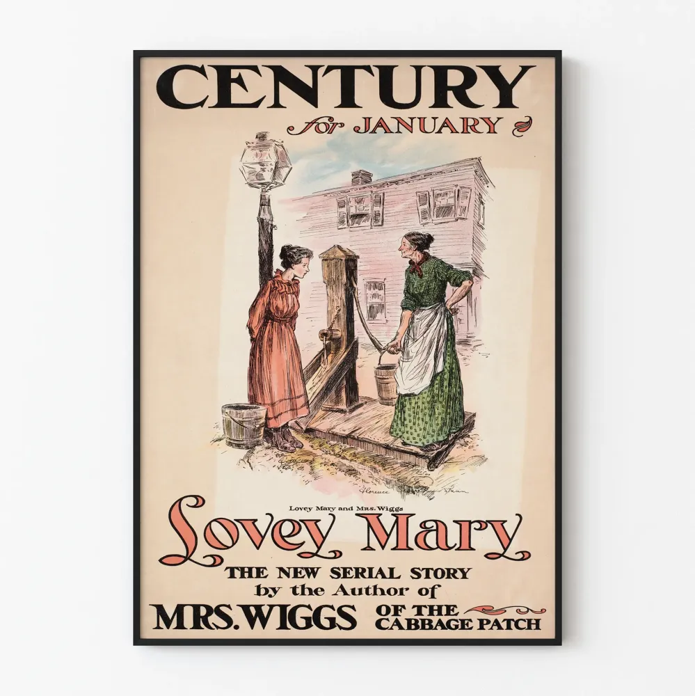 Plakat vintage Century na styczeń - Lovey Mary i Mrs. Wiggs