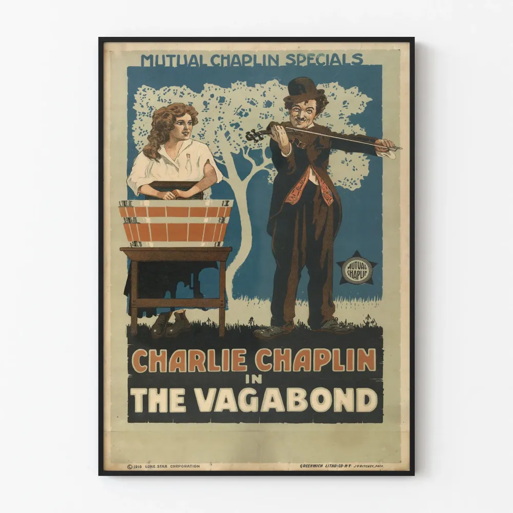 Plakat vintage Charlie Chaplin - Włóczęga