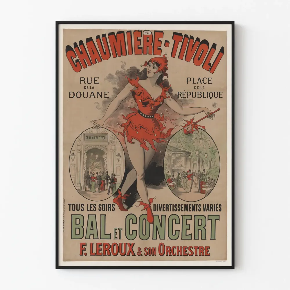Plakat Vintage Chaumière-Tivoli Bal i Koncert