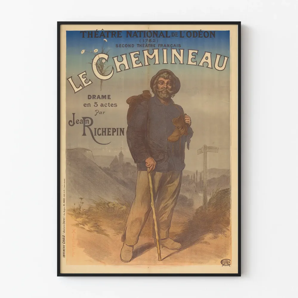 Plakat vintage Le Chemineau Teatr Narodowy Odéon
