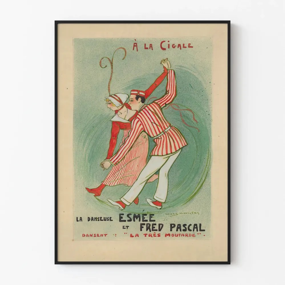 Plakat vintage À la Cigale z Esmée i Fredem Pascalem
