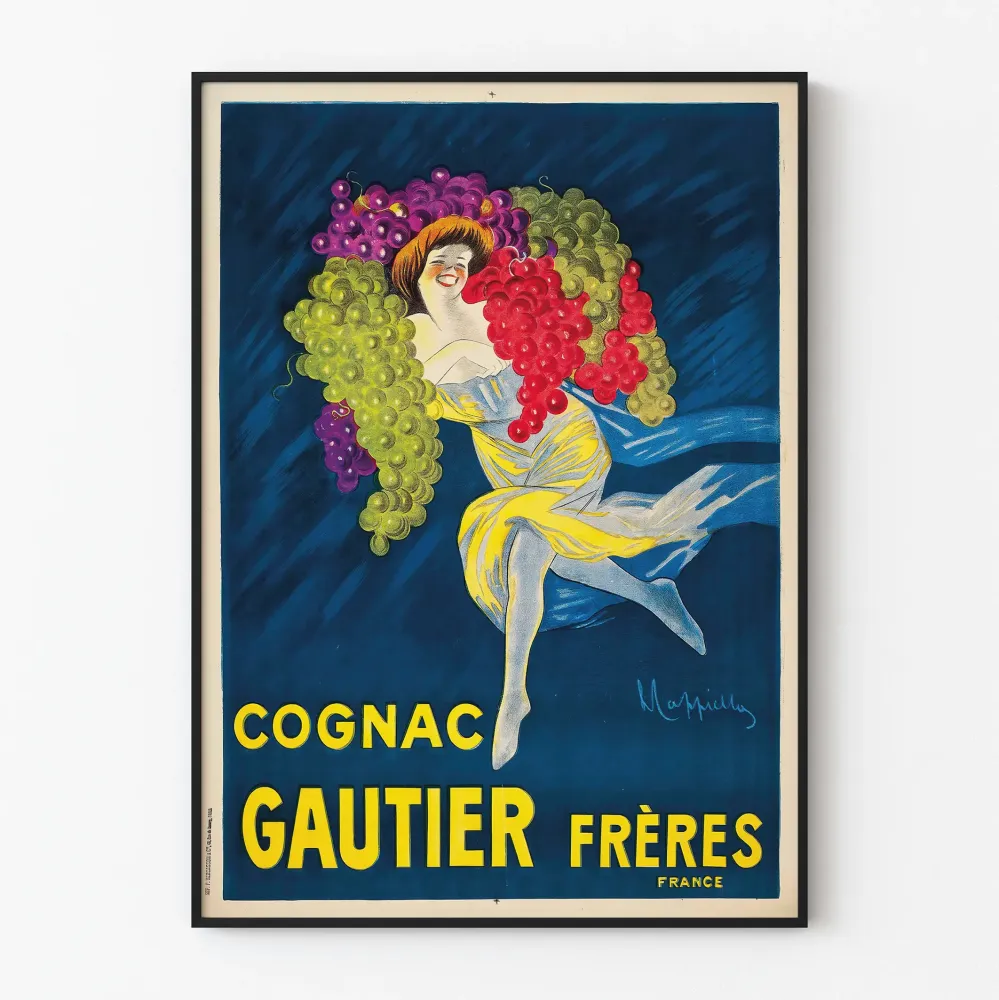 Plakat vintage Cognac Gautier Frères