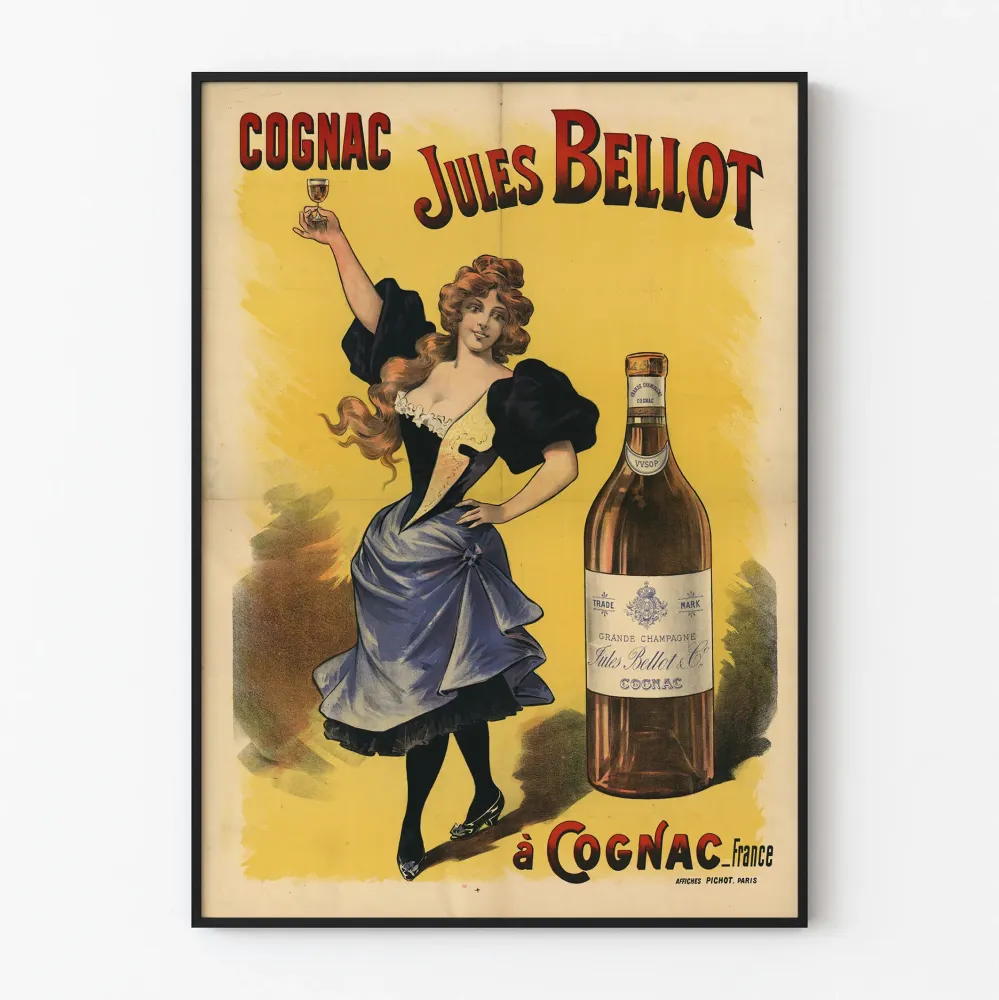 Plakat Vintage Cognac Jules Bellot w Cognac