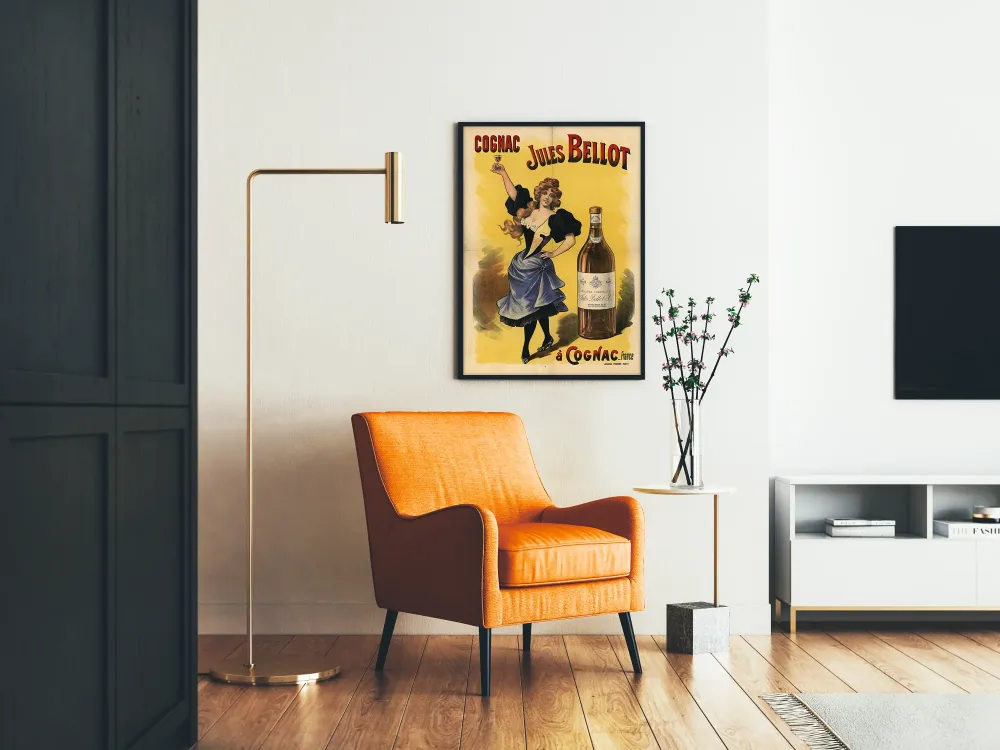 Plakat Vintage Cognac Jules Bellot w Cognac