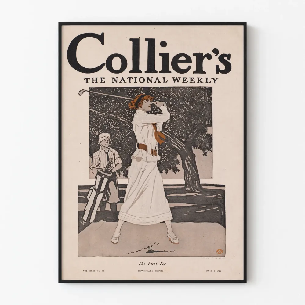 Plakat vintage Collier's National Weekly - First Tee
