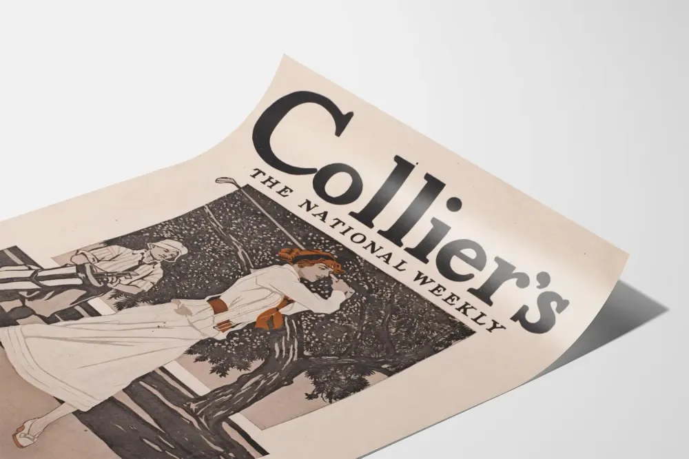 Plakat vintage Collier's National Weekly - First Tee