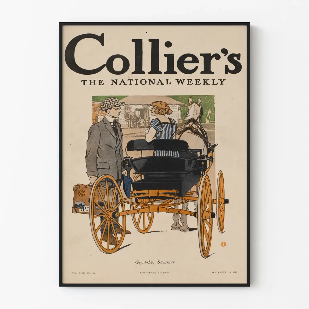 Plakat vintage Collier's National Weekly Good- Summer 1912