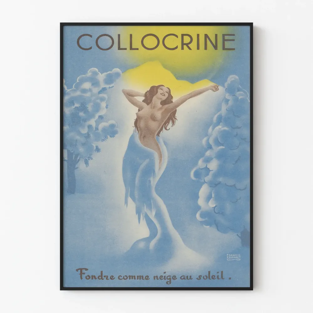 Plakat vintage Collocrine Topnieje jak śnieg na słońcu