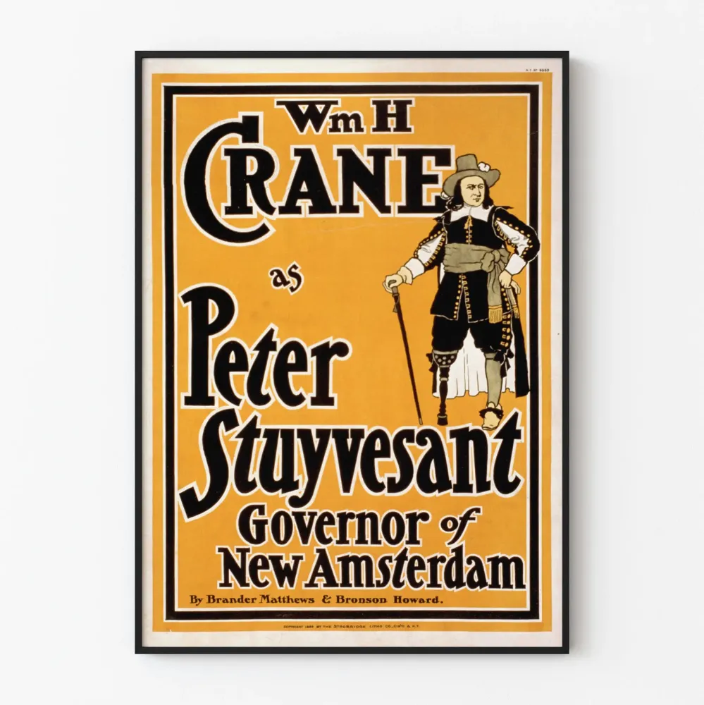 Plakat vintage Wm H Crane w roli Petera Stuyvesanta