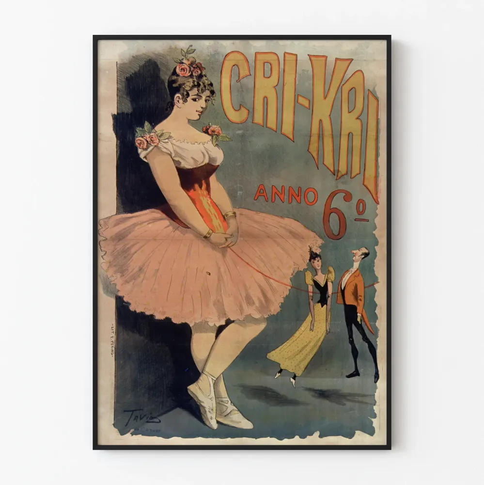 Plakat vintage Cri-Kri Balerina i Marionetki