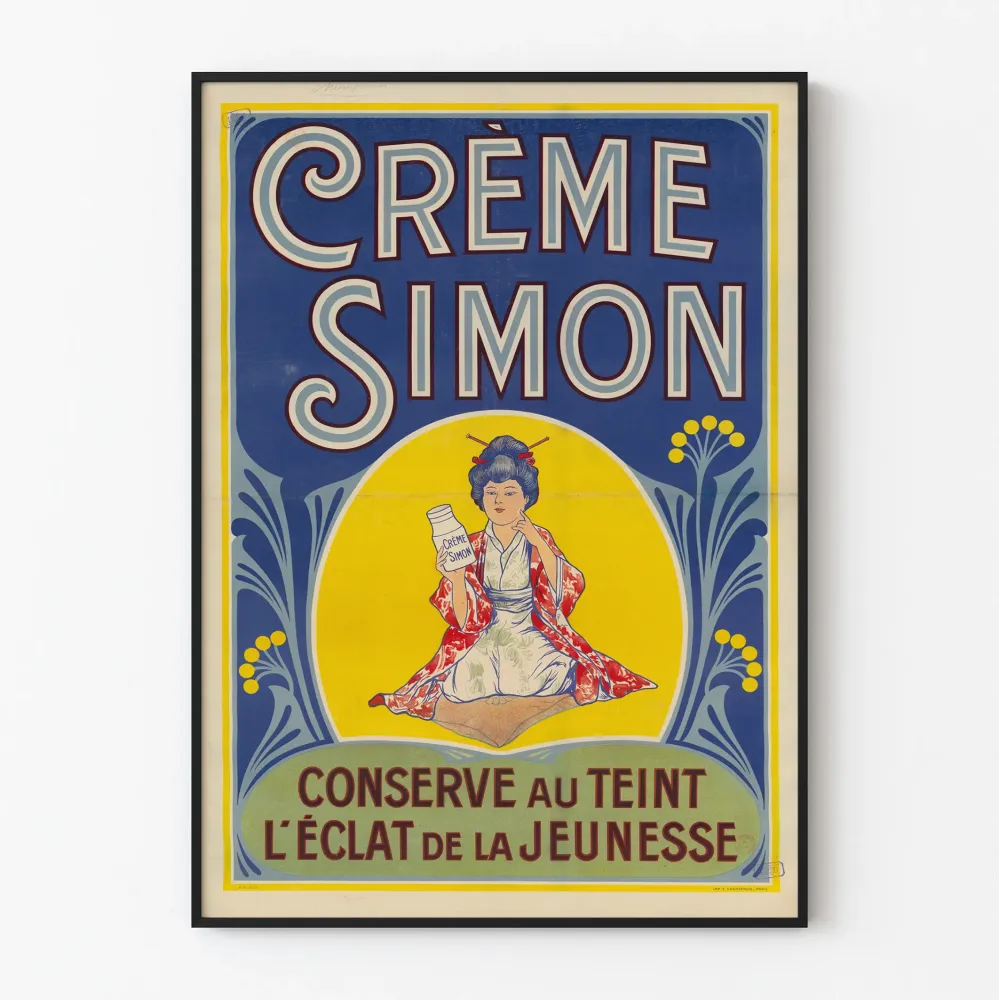 Plakat vintage Crème Simon blask młodości