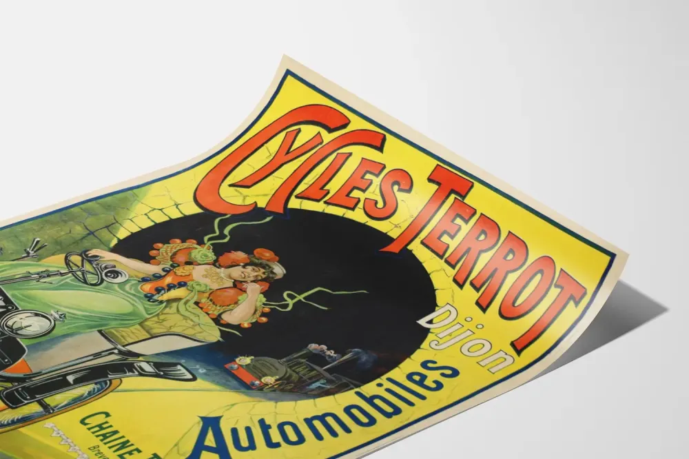 Plakat vintage Cycles Terrot Dijon Automobile