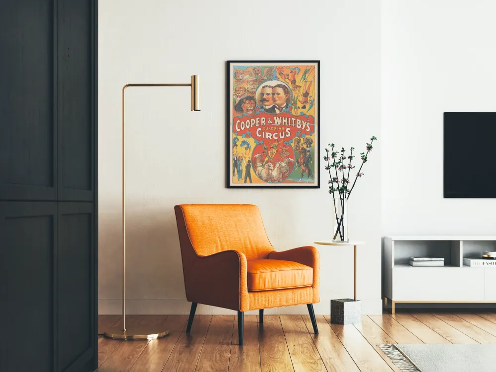 Plakat vintage Cyrk Europejski Cooper & Whitby
