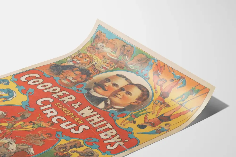 Plakat vintage Cyrk Europejski Cooper & Whitby