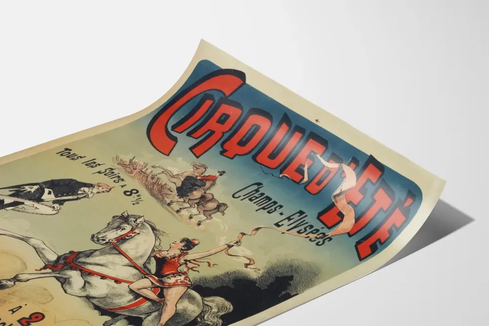 Plakat Vintage Cyrk Letni Champs-Élysées