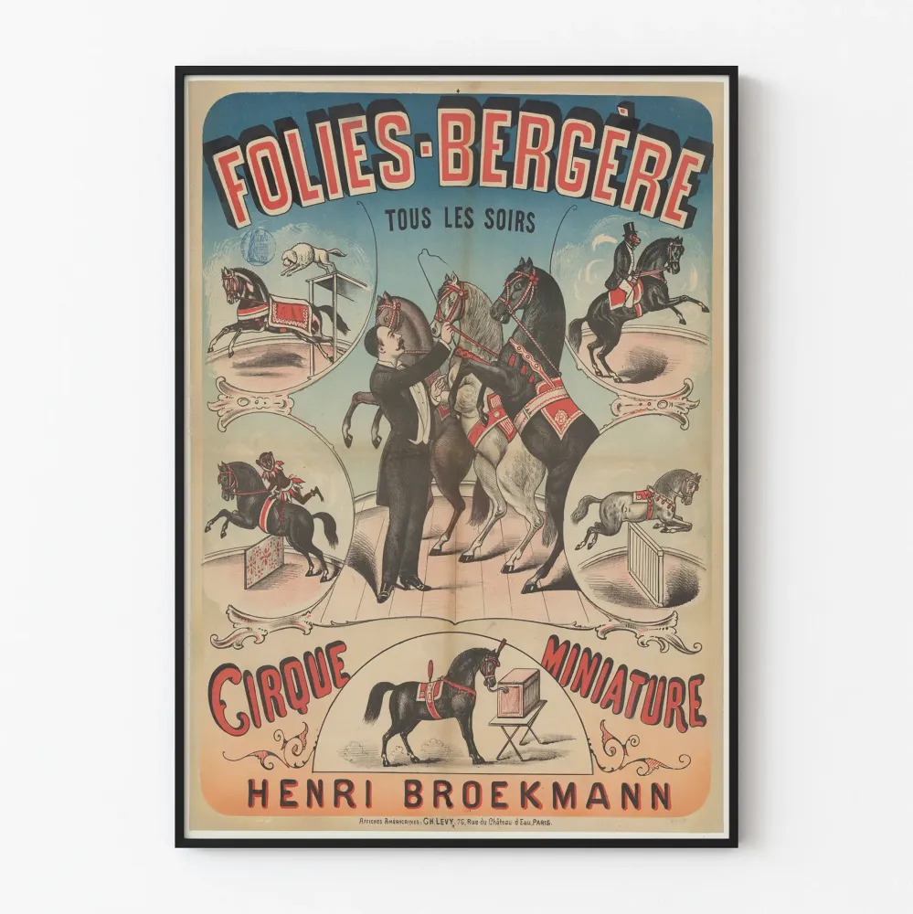 Plakat vintage Cyrk Miniatura Folies Bergère Henri Broekmann
