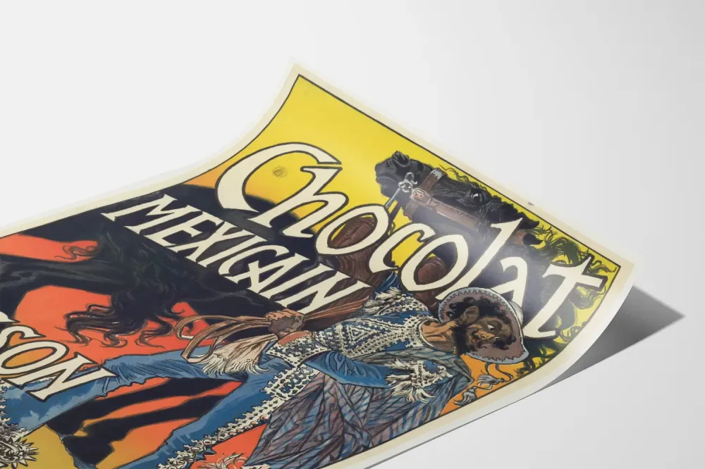 Plakat Vintage Czekolada Meksykańska Masson Paris