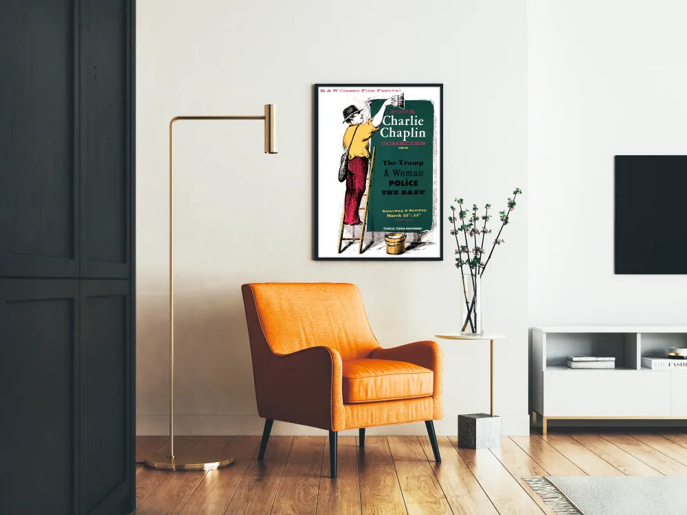 Plakat vintage Cztery Charlie Chaplin Komedie 1915