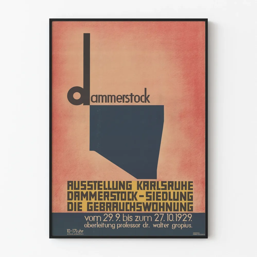 Plakat Vintage Dammerstock Karlsruhe - Wystawa osiedla i mieszkań użytkowych