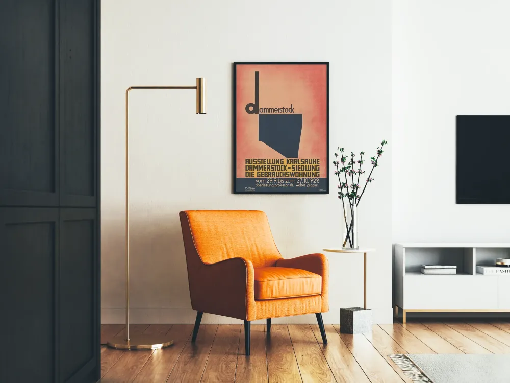 Plakat Vintage Dammerstock Karlsruhe - Wystawa osiedla i mieszkań użytkowych