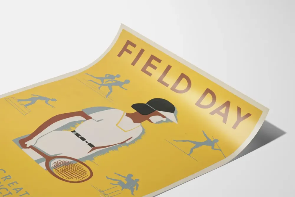 Plakat vintage Day Field - Projekt rekreacyjny WPA Dystrykt nr 2