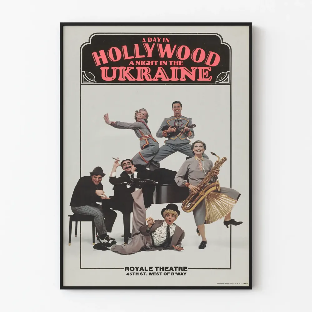 Plakat vintage Day Hollywood Night Ukraine Teatr Broadway