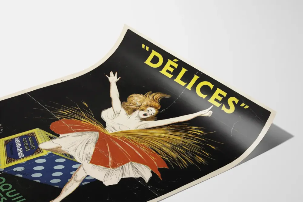 Plakat vintage Delicje Makaroniki z Jajkami Ferrand i Renaud