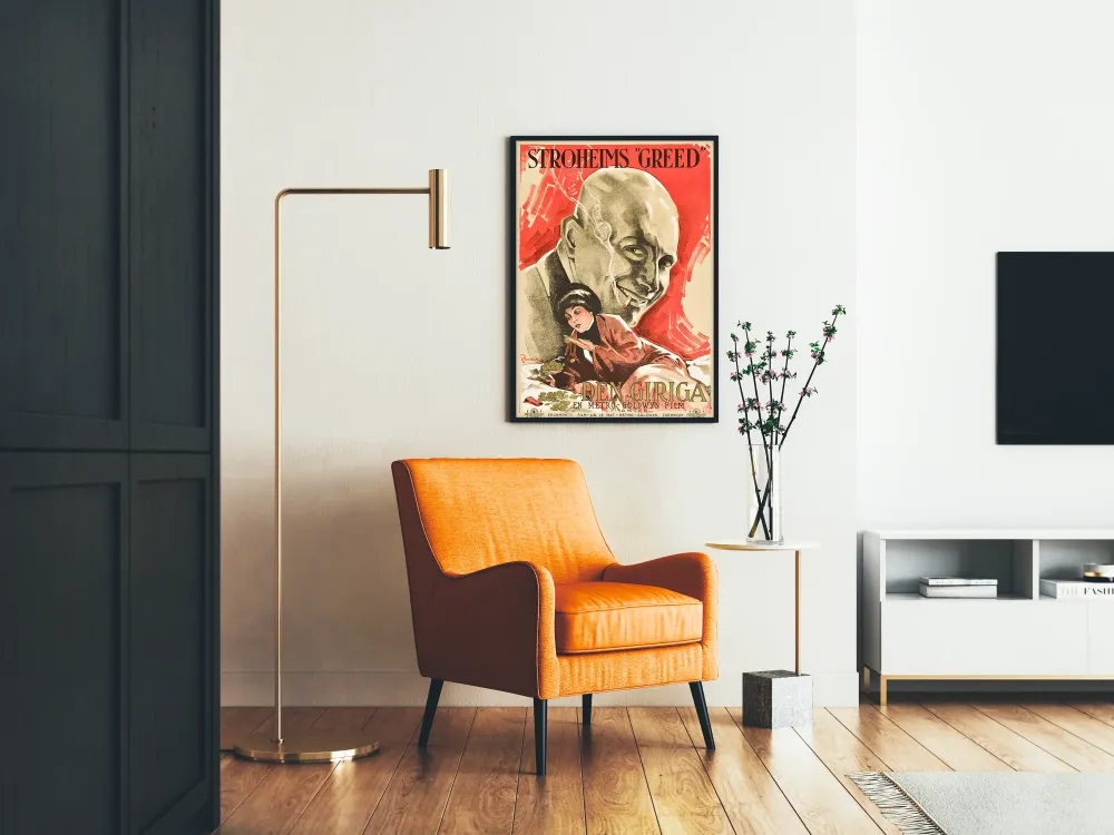Plakat vintage Den Giriga film Stroheims Greed