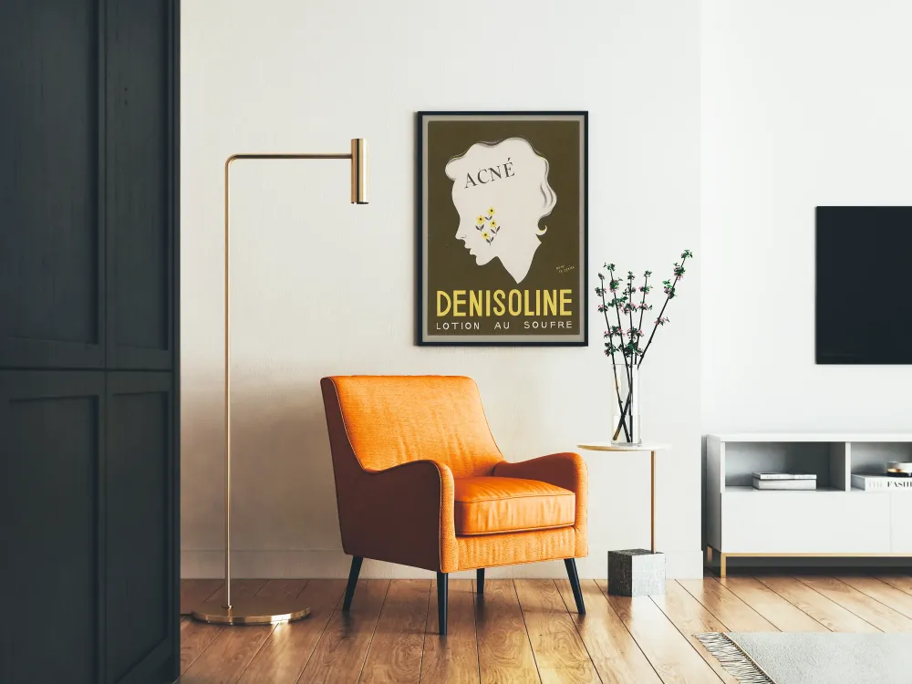 Plakat vintage DENISOLINE lotion z siarką na trądzik