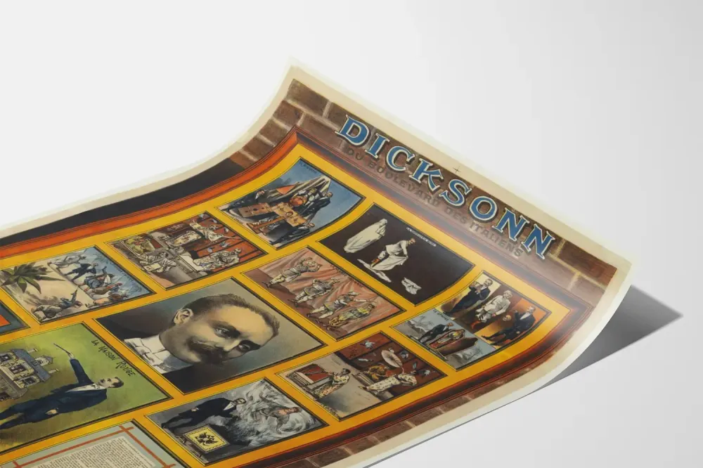 Plakat Vintage Dicksonn Pierwszy iluzjonista Francji