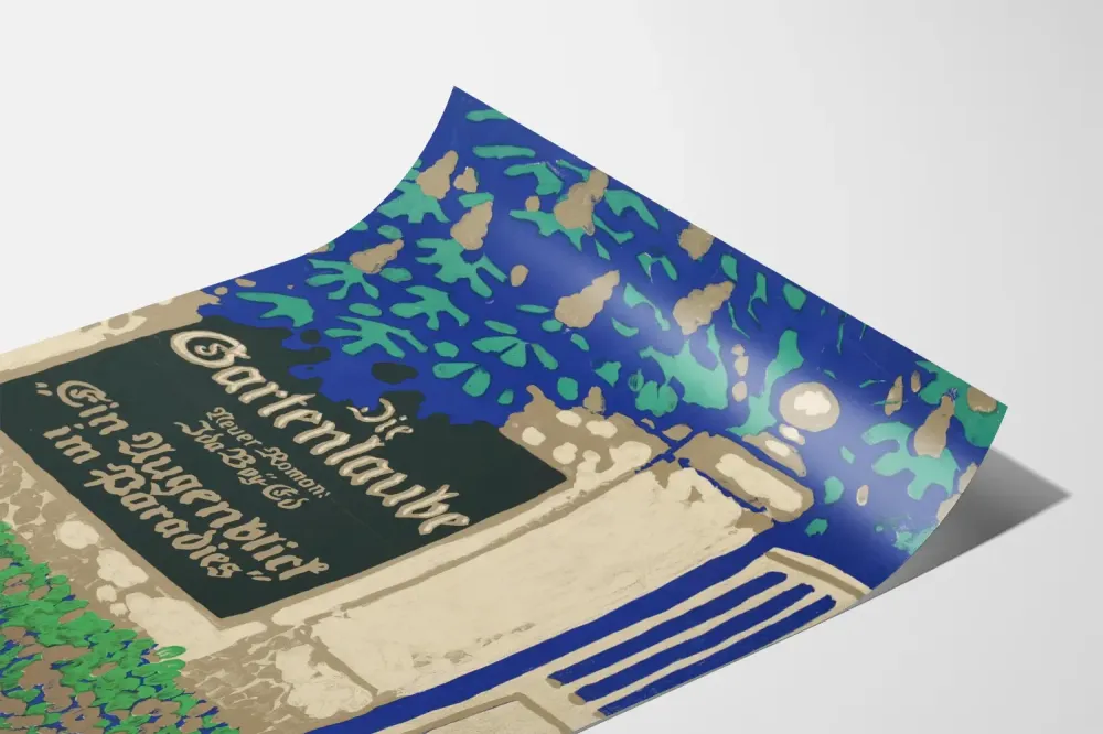 Plakat vintage Die Gartenlaube - Chwila w raju