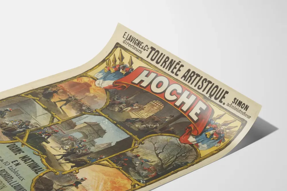 Plakat vintage dramatyczny Tournée artistique HOCHE