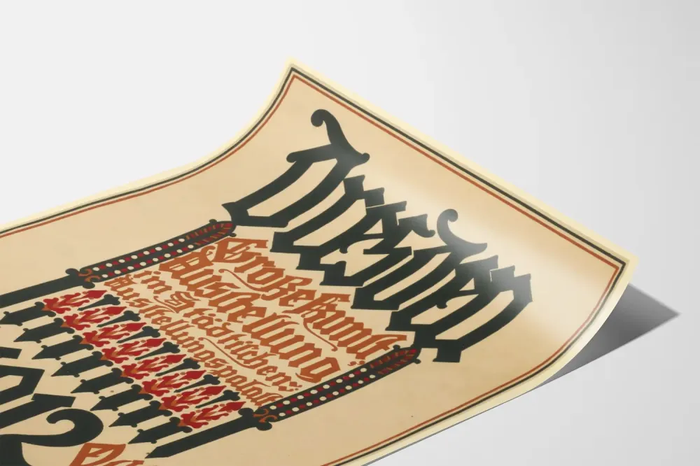 Plakat vintage z Drezna, wystawa sztuki 1912