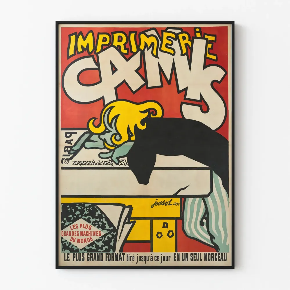 Plakat vintage Drukarnia Camis - Największe maszyny na świecie