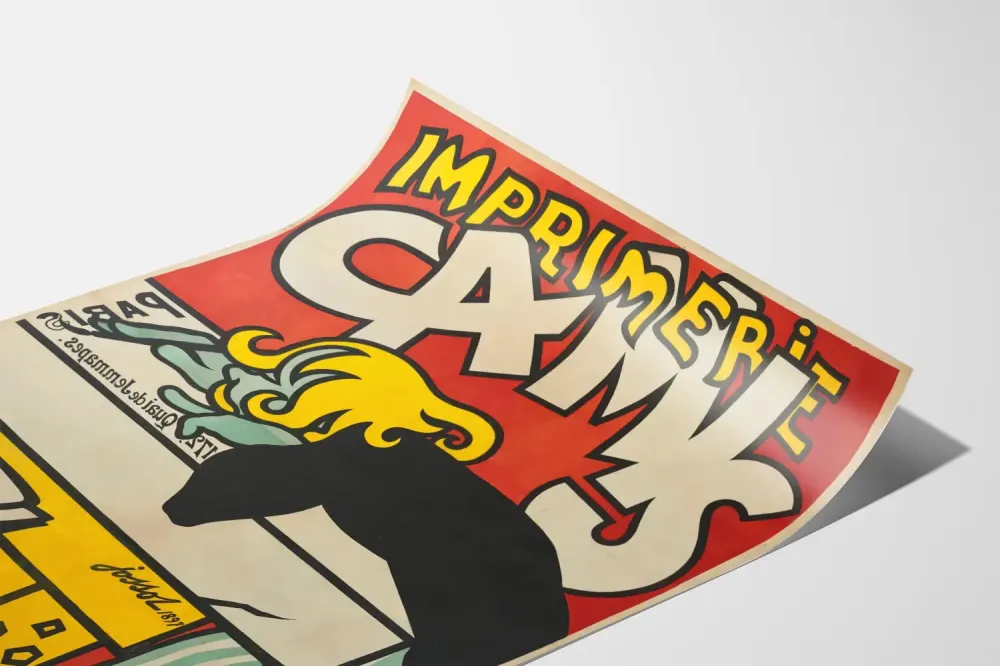 Plakat vintage Drukarnia Camis - Największe maszyny na świecie