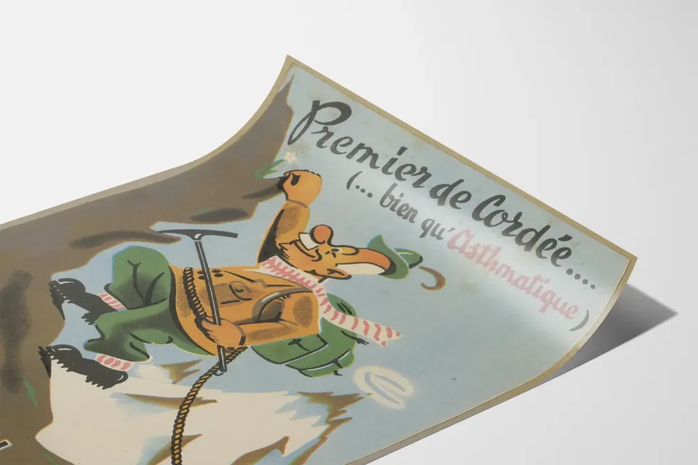 Plakat vintage Dyspné-Inhal aerozol dla astmatyków