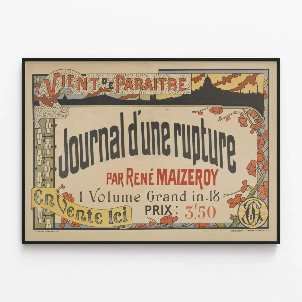Plakat vintage Dziennik rozstania René Maizeroy