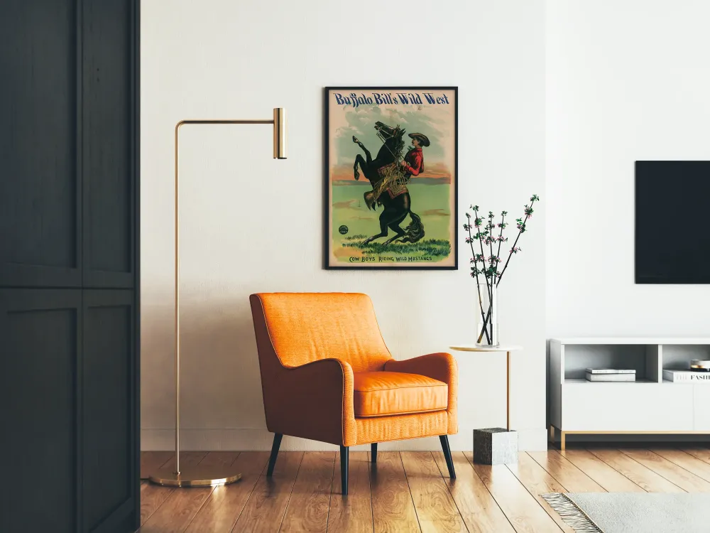 Plakat Vintage Dzikie Zachód Buffalo Billa: Kowboje na Koni