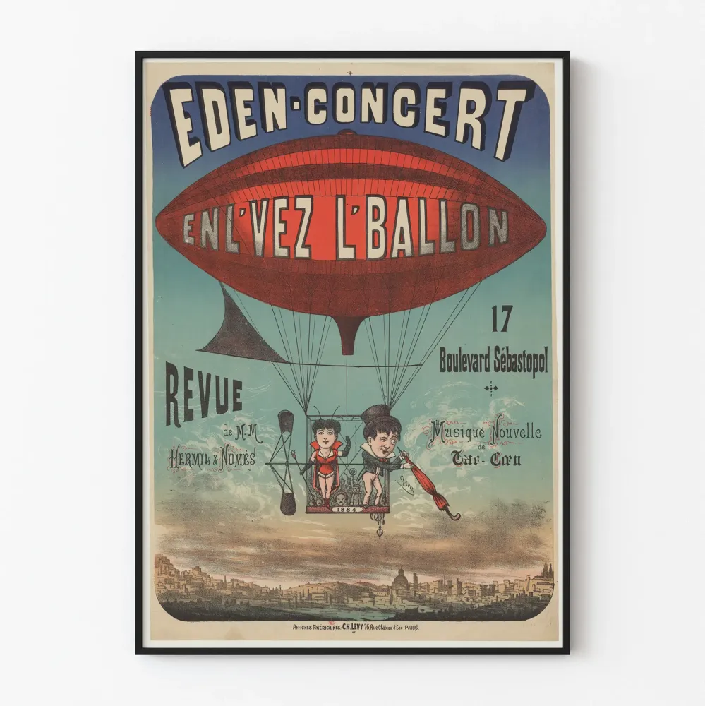Plakat vintage Eden Concert Zabierz Balon