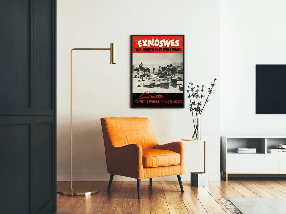 Plakat vintage Eksplozje - Decydująca sił w wojnie Artem Legrand