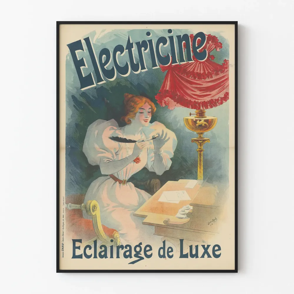 Plakat Vintage Elektroniczne oświetlenie luksusowe