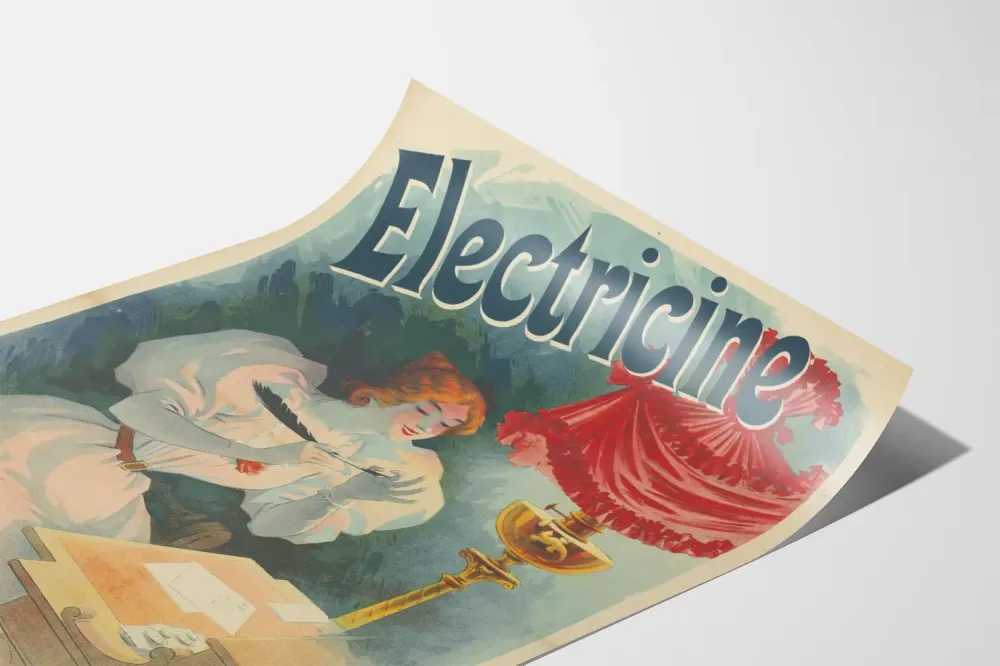 Plakat Vintage Elektroniczne oświetlenie luksusowe