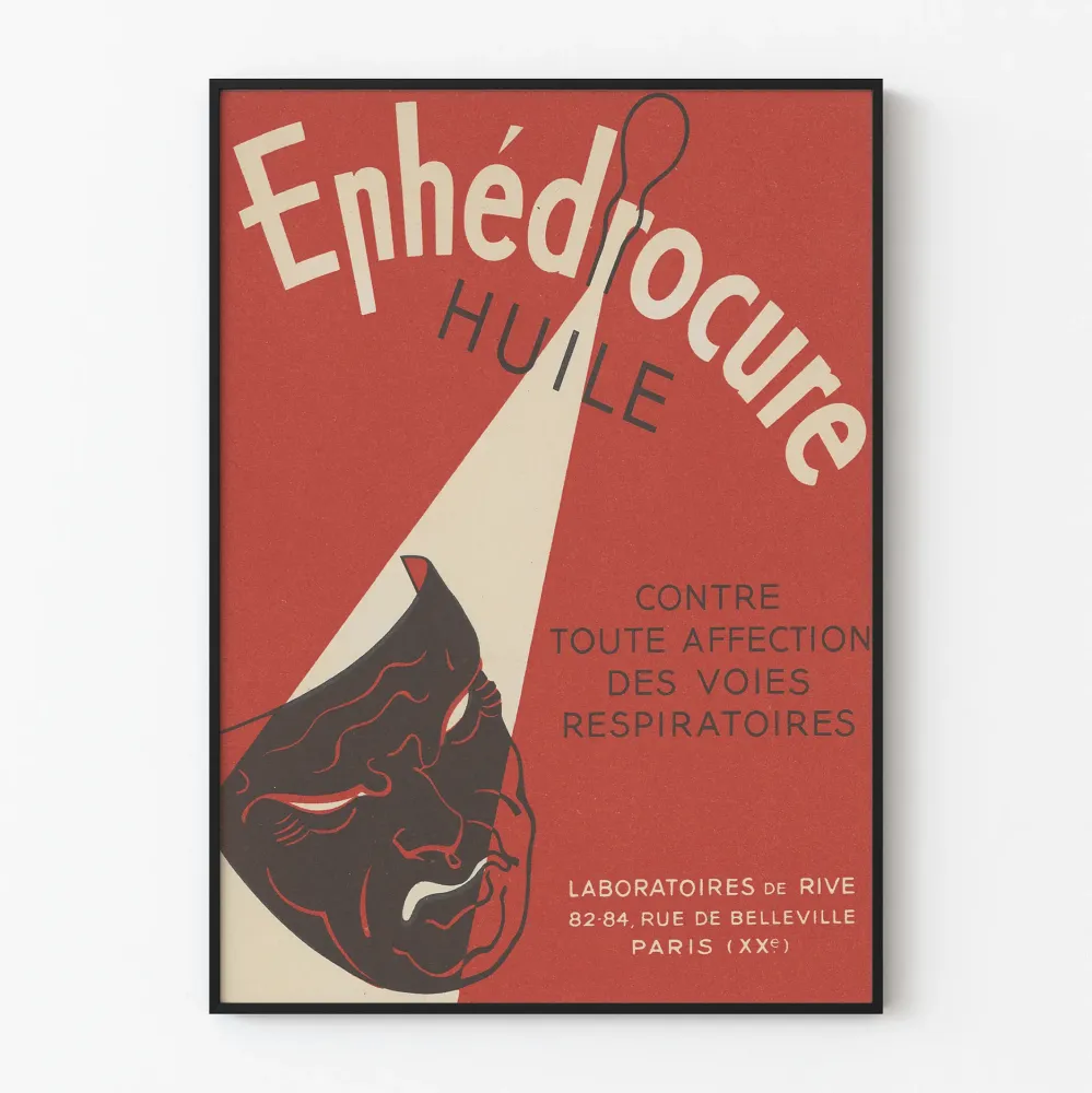 Plakat vintage Ephedrocure Olej na drogi oddechowe
