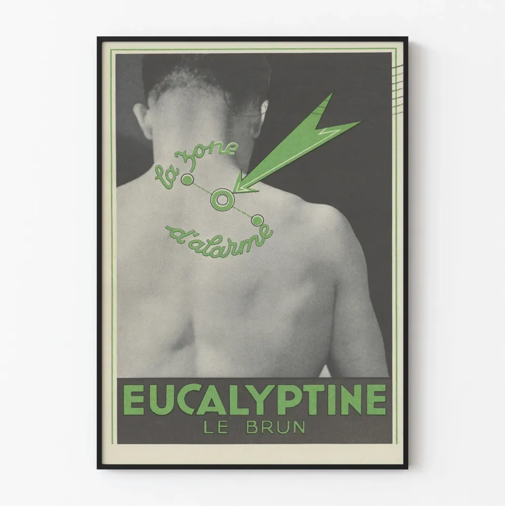 Plakat Vintage Eukaliptus Le Brun dla Łagodzenia Strefy Alarmowej