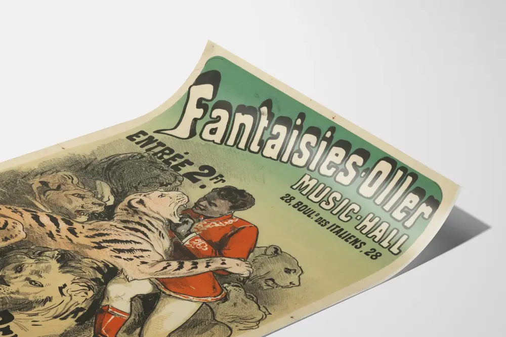 Plakat vintage Fantaisies-Oller Music-Hall Czarny treser