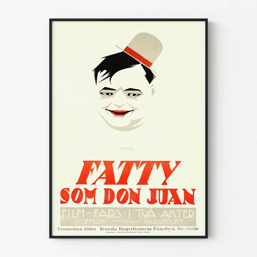 Plakat vintage Fatty som Don Juan