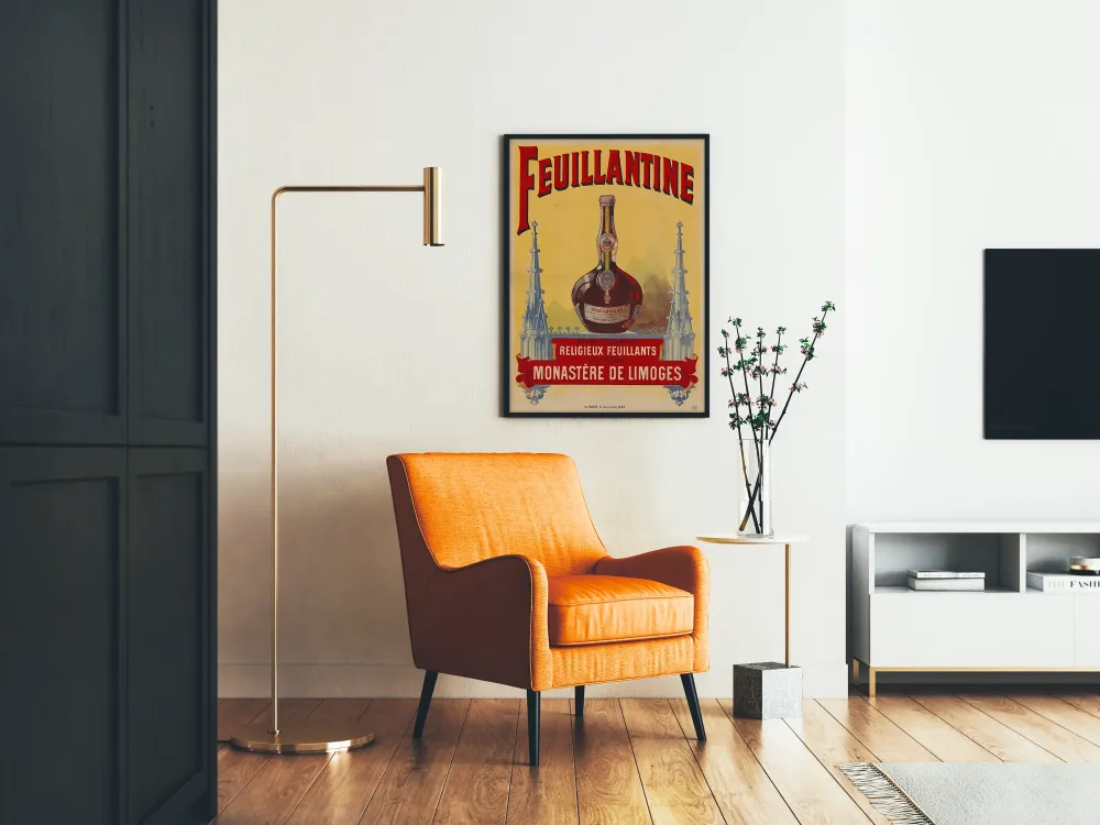 Plakat vintage Feuillantine Liqueur Monastère de Limoges