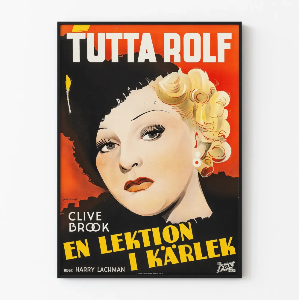 Plakat vintage filmowy Tutta Rolf - Lekcja miłości