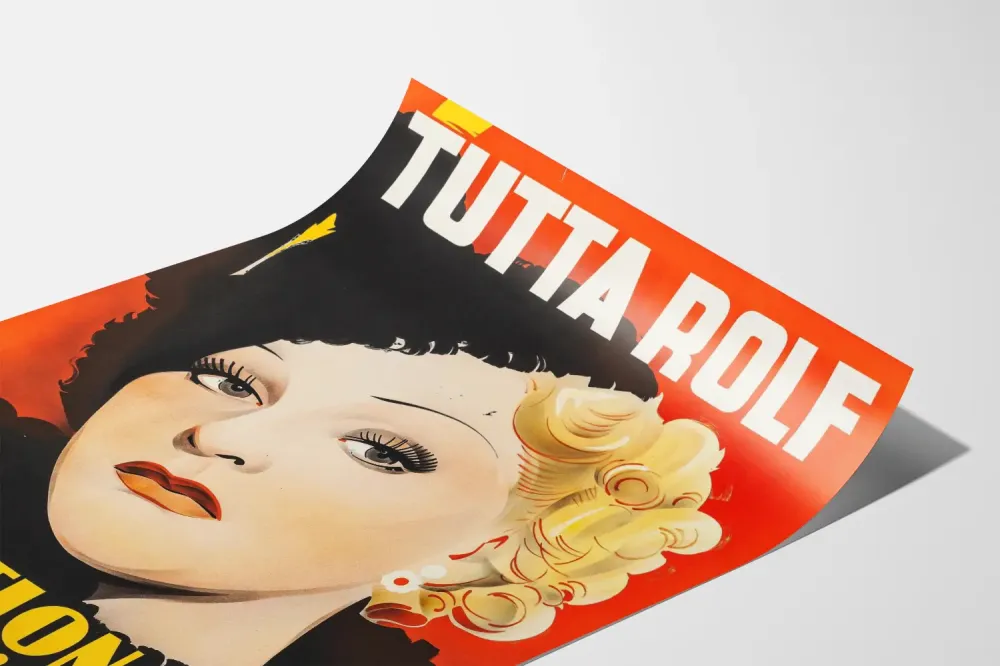 Plakat vintage filmowy Tutta Rolf - Lekcja miłości
